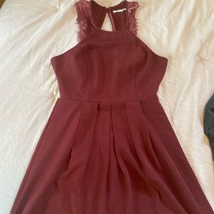 Maroon open back dress